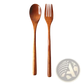 Wooden Spoon and Fork Set Kitchen Utensil Tools 9 Pack