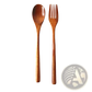 Wooden Spoon and Fork Set Kitchen Utensil Tools 9 Pack