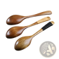 Wooden Spoon Set with Textured Grip and Woven Handles