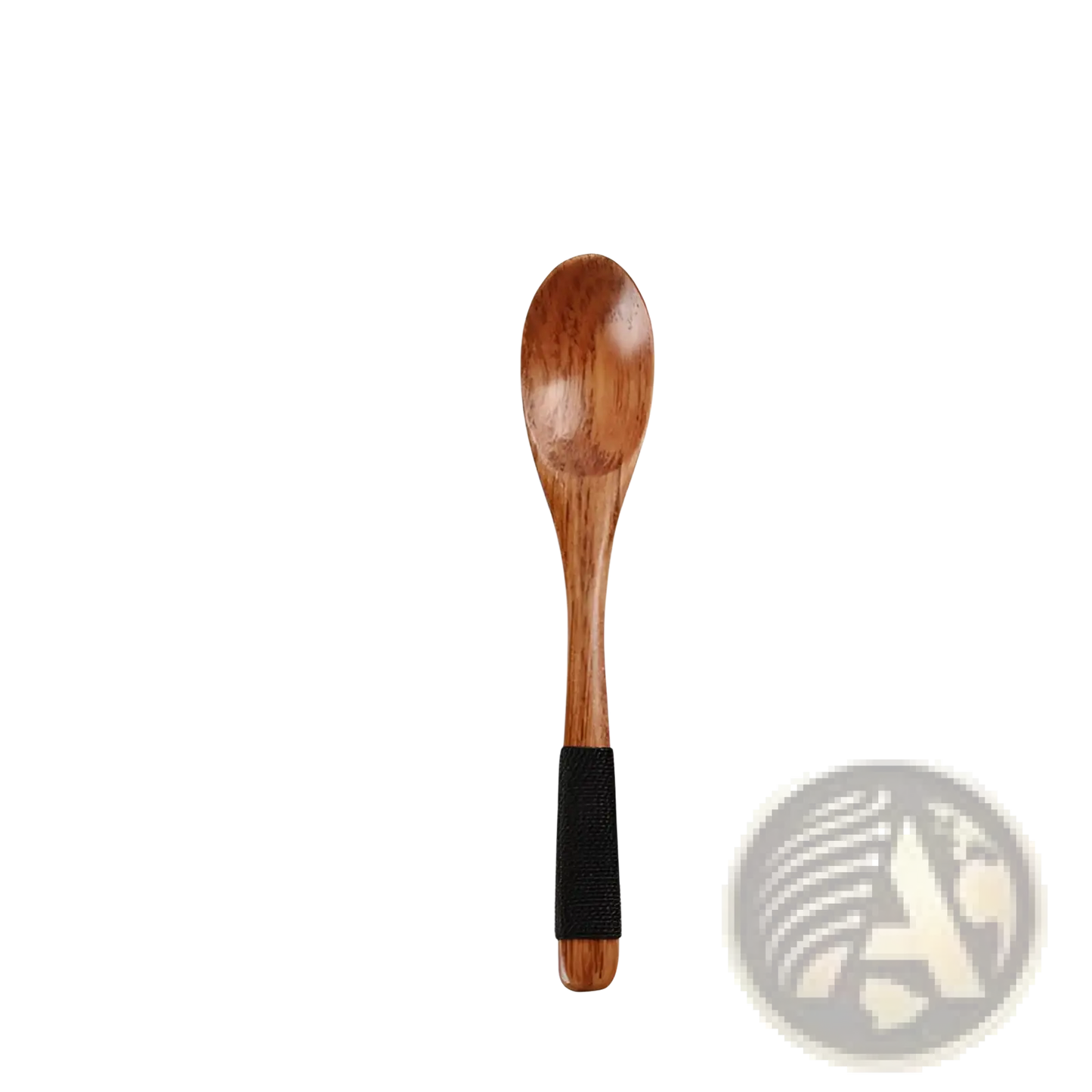 Wooden Spoon Set with Textured Grip and Woven Handles