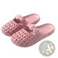 Woven Bow Slippers Summer Pvc Beach Slide Sandals