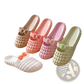 Woven Bow Slippers Summer Pvc Beach Slide Sandals