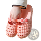 Woven Bow Slippers Summer Pvc Beach Slide Sandals