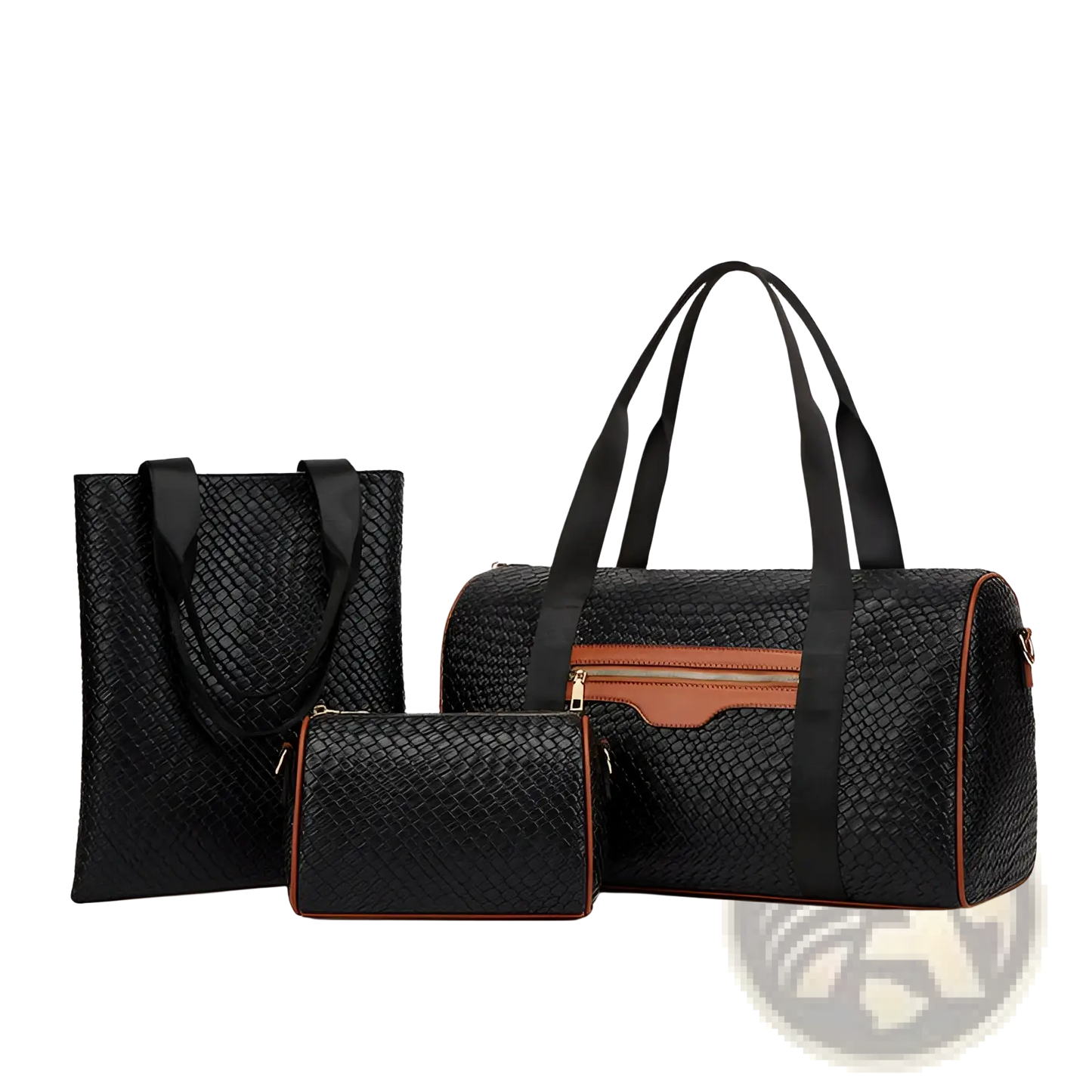 Woven Business Travel Bag 3 Piece Gym Set