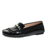 tods-womens-black-patent-leather-gommino-fringe-double-t-loafers-size-41