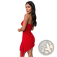 Y2k Ruched Strapless Side Slit Mini Dress