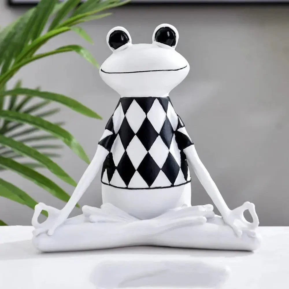 Patterned Yoga Frog Zen Meditation Figurine