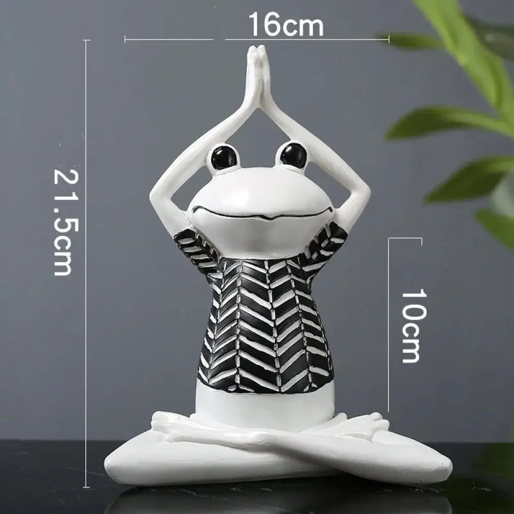 Patterned Yoga Frog Zen Meditation Figurine