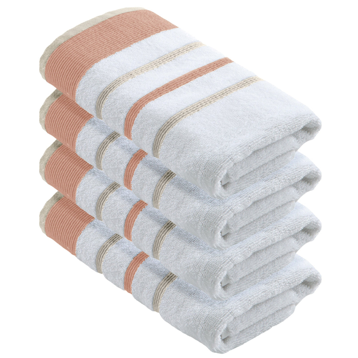 Decorative Cotton Stripe Bath Towel Set - Noelle Collection