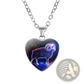Zodiac Celestial Heart Pendant Galaxy Constellation Necklace