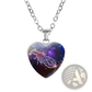Zodiac Celestial Heart Pendant Galaxy Constellation Necklace